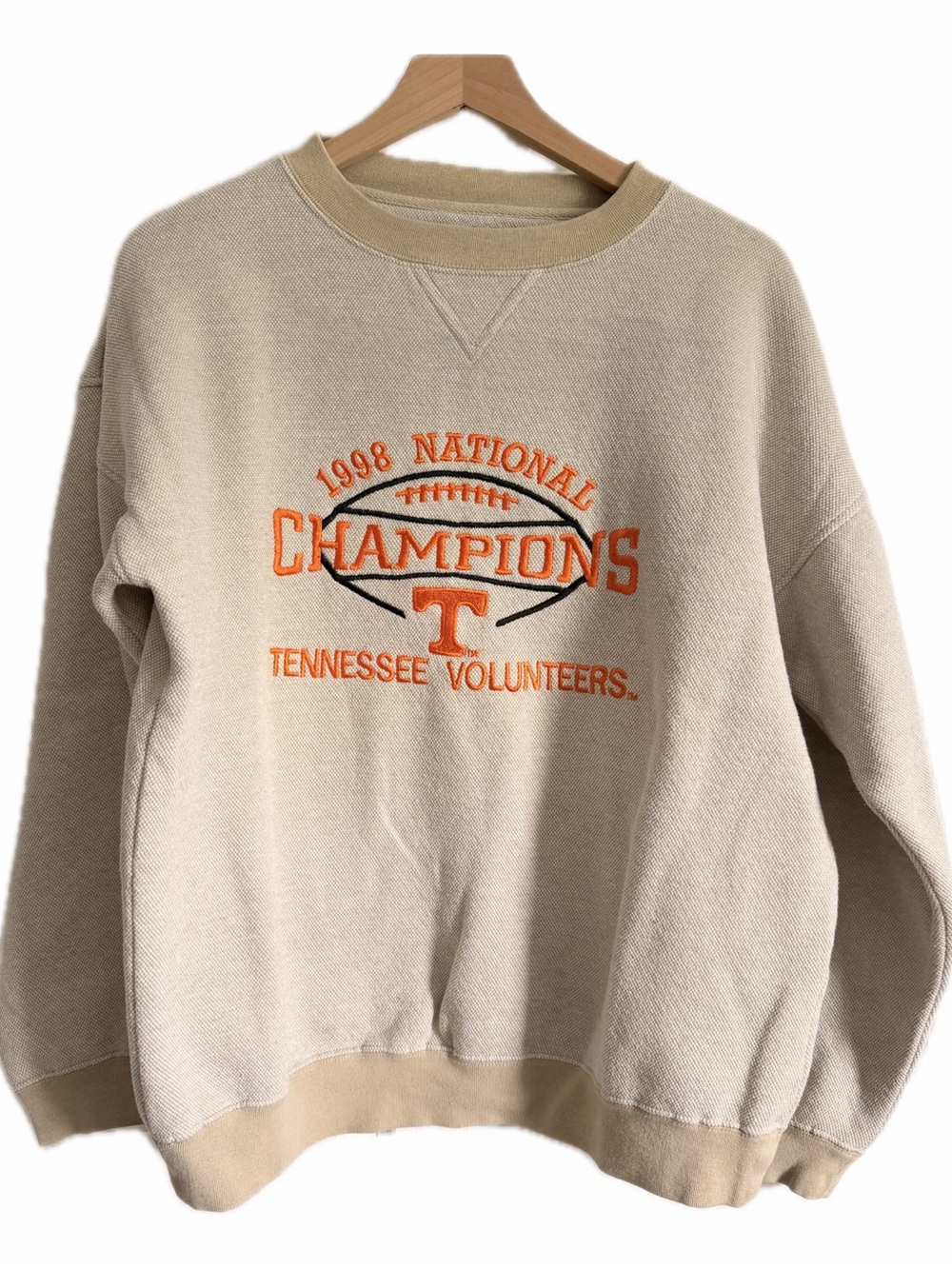 Logo Athletic Beige Tennessee Volunteers Championship Crewneck Sweatshirt